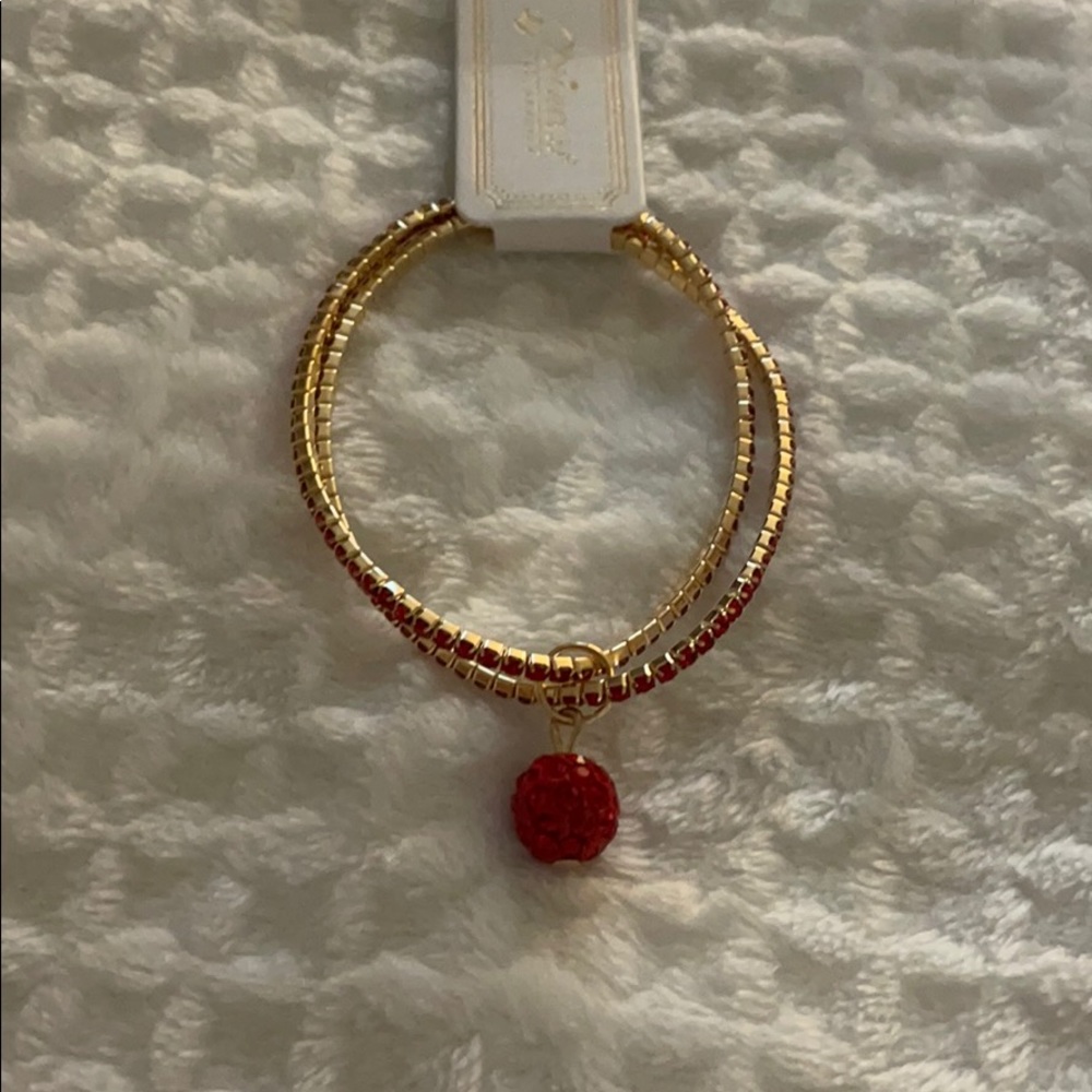 Gold and Red bracelet